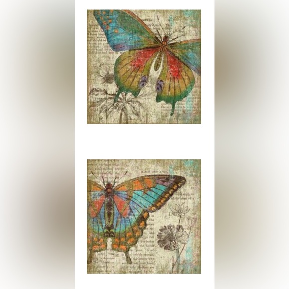 Set-Butterfly Wall Art 1-Right Butterfly & 1- Left Butterfly Print - Picture 2 of 7